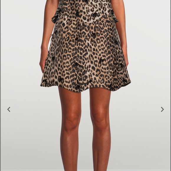 GANNI Crispy Jacquard Tessels Mini Skirt In Leopard - US 4 *NWT* never worn. - Picture 4 of 9